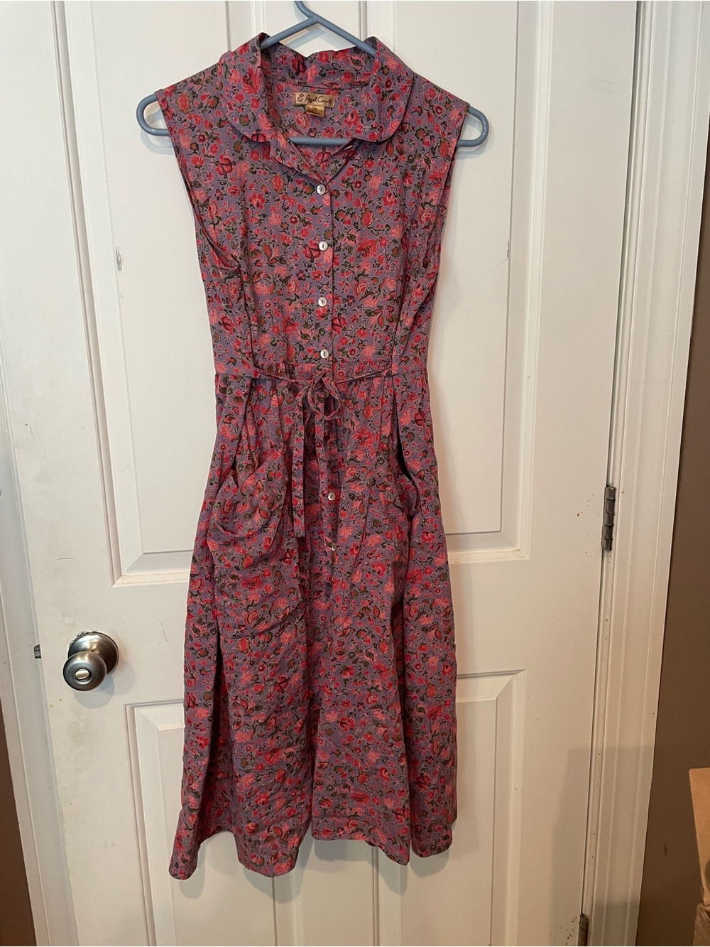 April Cornell 100% Cotton Sleeveless Midi Dress